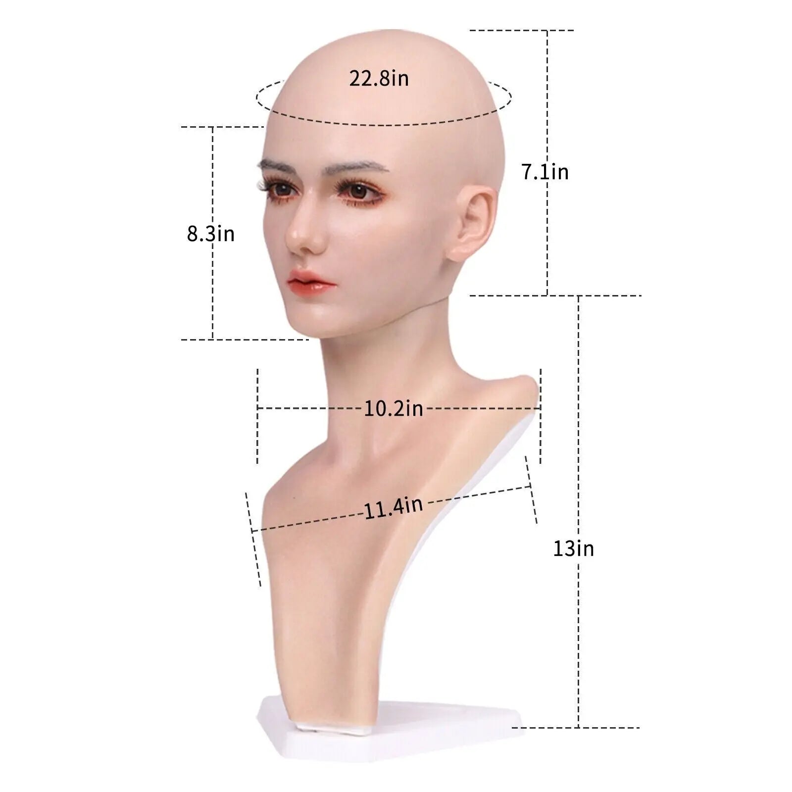 Realistic face mask latex women - Nami
