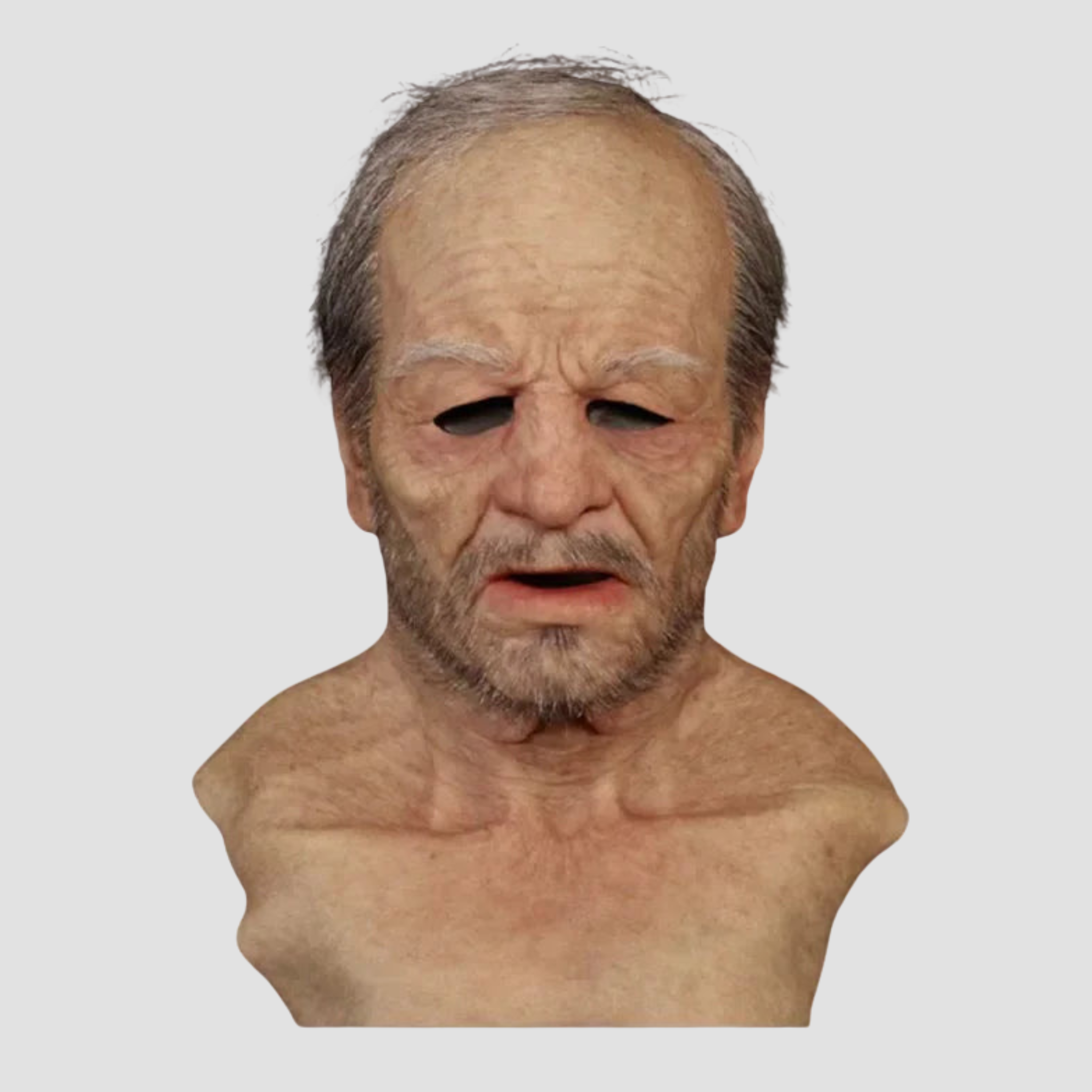 Mask Old Man with Beard and Hair Gray