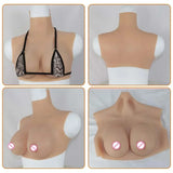 Realistic Hiding Penis Female Silicone Vagina Pant and G/H Cup Silicone Boobs for Crossdresser Costume Sissy Transgender Cosplay
