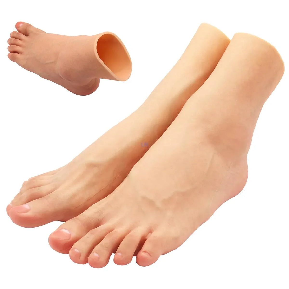 Realistic Foot Cover Prothesis to Cover Scar Silicone Feet Ankle Sleeves Artificial Woman Foot Case Young Girl Foot