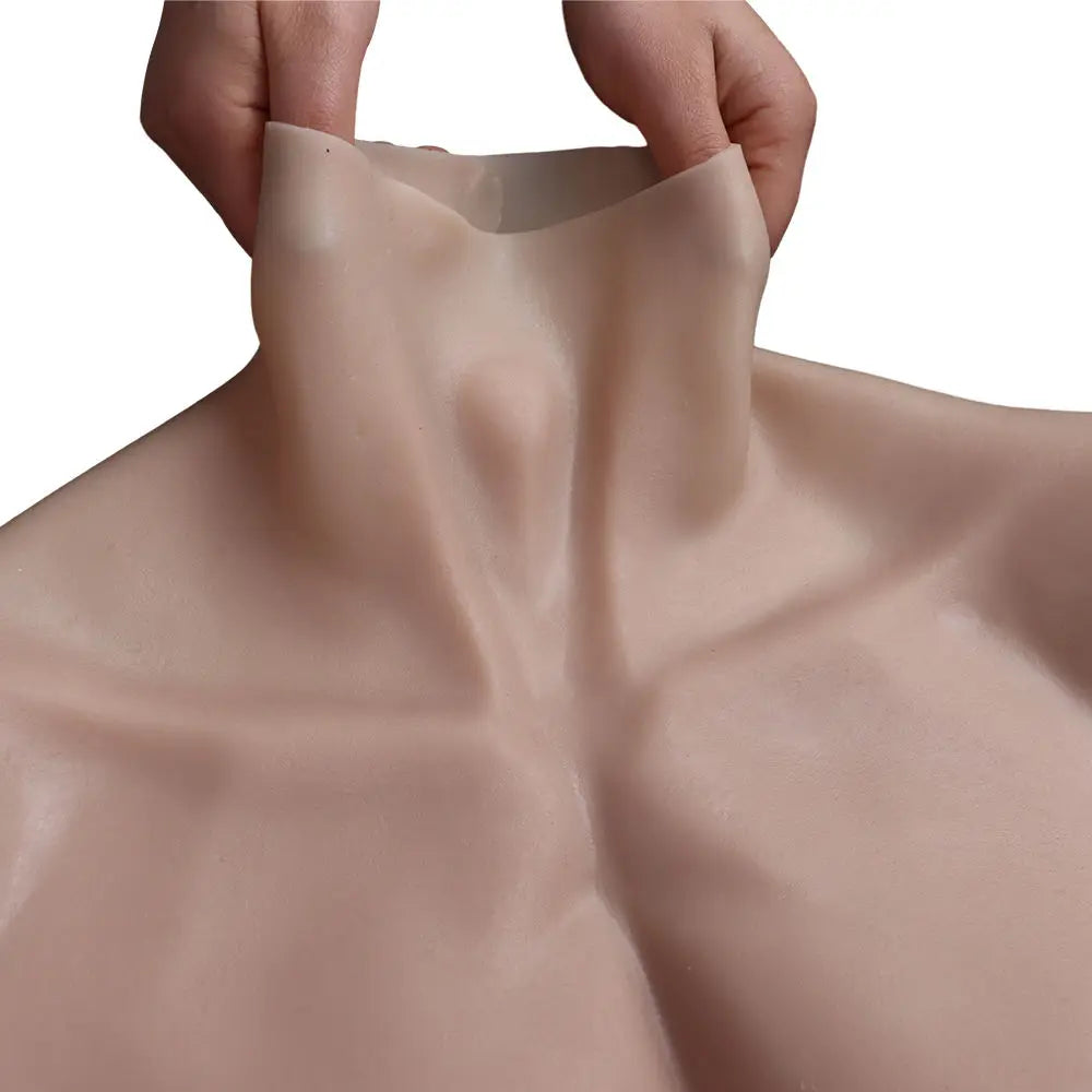 Cosplay Props Macho Silicone Muscle Suits Fake Tummy Manly Chest for Masquerade Ball Drag Queen Halloween Party