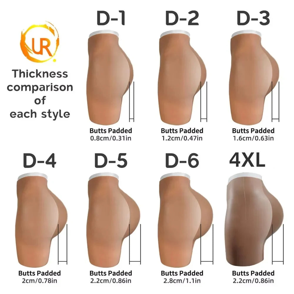 2.8cm Buttocks Lifting Shapewear  Big Bum and Hips Enhancer Pads Pan Butt Thickening Silicone Panties