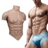 Cosplay Props Macho Silicone Muscle Suits Fake Tummy Manly Chest for Masquerade Ball Drag Queen Halloween Party