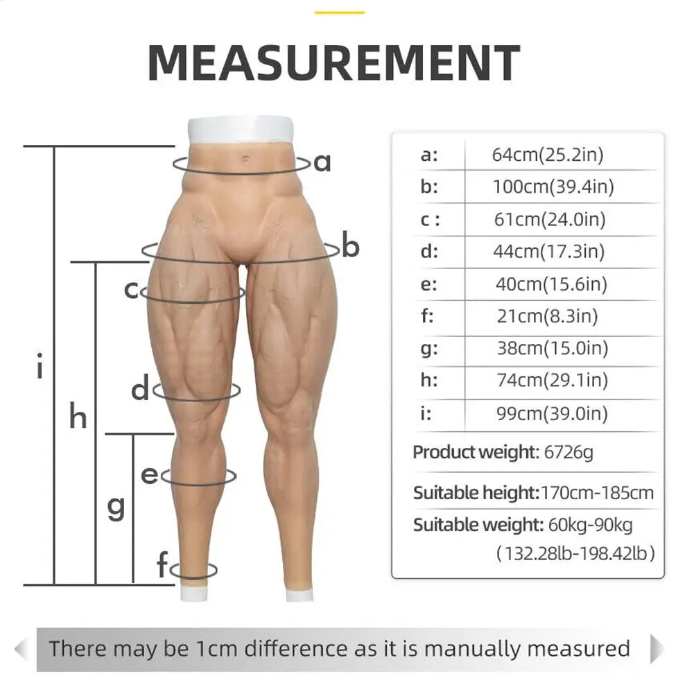Silicone Muscle Pants Strong Leg Muscles Instantly Muscular Legs for Halloween Party Masquerade Ball Film Shooting