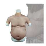 Shooting Props Artificial Fake Beer Belly Silicone Potbellied Suit for Cosplay Crossdresser Halloween Party Masquerade Disguise