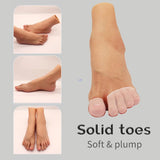 Realistic Foot Cover Prothesis to Cover Scar Silicone Feet Ankle Sleeves Artificial Woman Foot Case Young Girl Foot