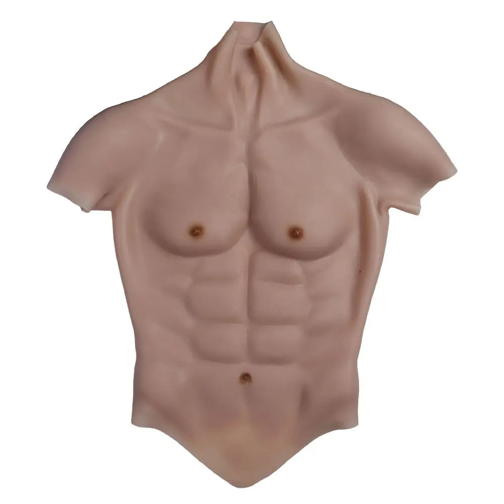 Cosplay Props Macho Silicone Muscle Suits Fake Tummy Manly Chest for Masquerade Ball Drag Queen Halloween Party