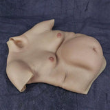 Shooting Props Artificial Fake Beer Belly Silicone Potbellied Suit for Cosplay Crossdresser Halloween Party Masquerade Disguise