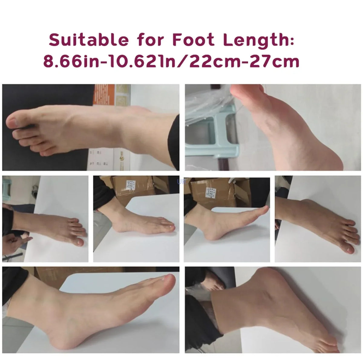 Realistic Foot Cover Prothesis to Cover Scar Silicone Feet Ankle Sleeves Artificial Woman Foot Case Young Girl Foot