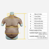 Shooting Props Artificial Fake Beer Belly Silicone Potbellied Suit for Cosplay Crossdresser Halloween Party Masquerade Disguise