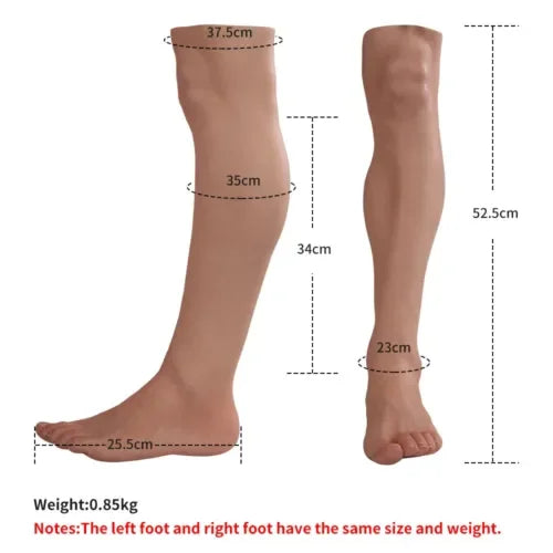 Silicone Realistic Skin Artificial False Leg Cover Men Prosthesis Foot Scar Cover Sleeves Halloween Cosplay