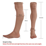 Silicone Realistic Skin Artificial False Leg Cover Men Prosthesis Foot Scar Cover Sleeves Halloween Cosplay