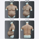 Shooting Props Artificial Fake Beer Belly Silicone Potbellied Suit for Cosplay Crossdresser Halloween Party Masquerade Disguise