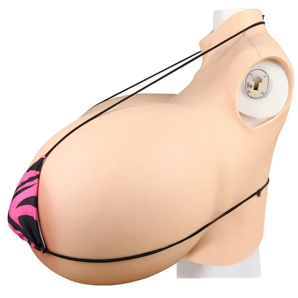 LGBTQ+ Inflatable Huge ZZ Cup Silicone Fake Boobs DIY Male to Female Breast Form Fill Air Water Cosplay Crossdressing Customized