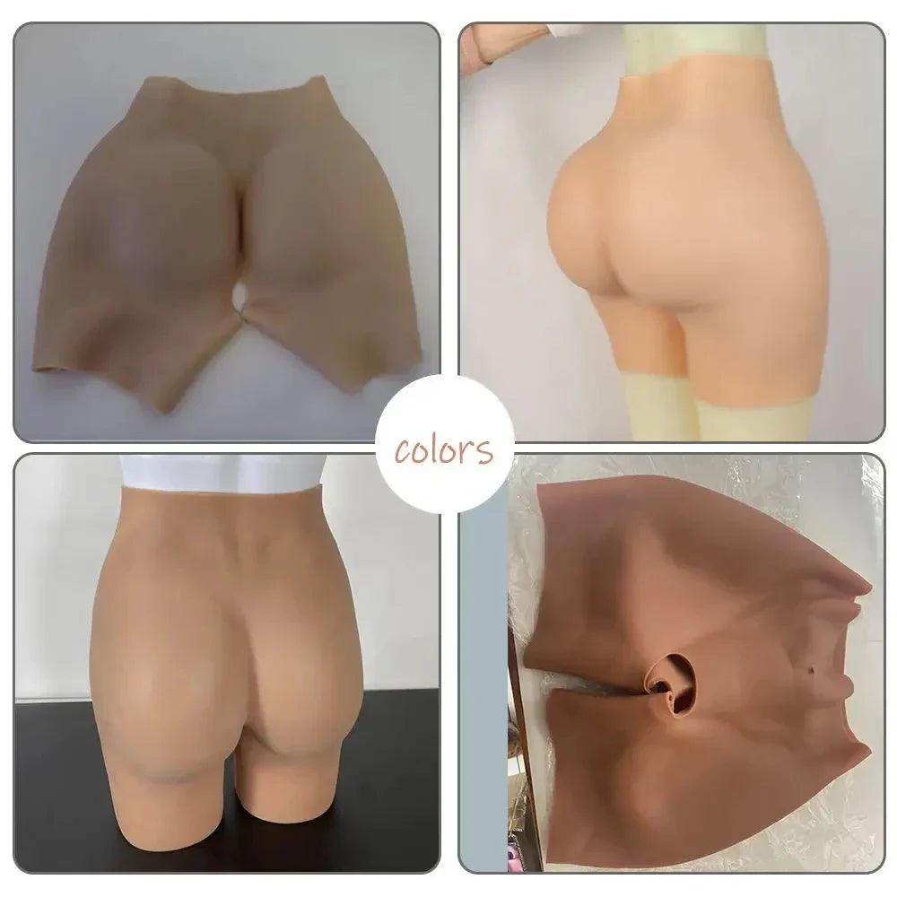 Silicone Huge Breast Forms Cotton Fill and Big Buttocks Hips Padding Pants Shapewear Set Realistic Fack Boobs for Women