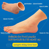 Realistic Foot Cover Prothesis to Cover Scar Silicone Feet Ankle Sleeves Artificial Woman Foot Case Young Girl Foot
