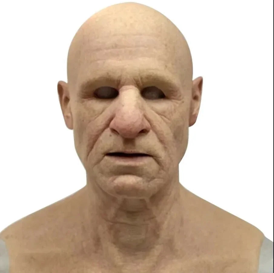 Various Styles Old Man Woman Adult Mask,Halloween Party Latex Mask,Elder Man Headgear for Masquerade Realistic Headgear Cosplay