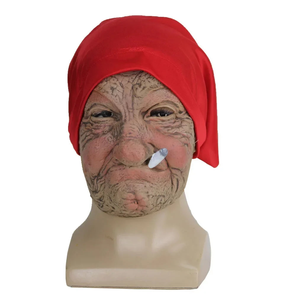 Various Styles Old Man Woman Adult Mask,Halloween Party Latex Mask,Elder Man Headgear for Masquerade Realistic Headgear Cosplay