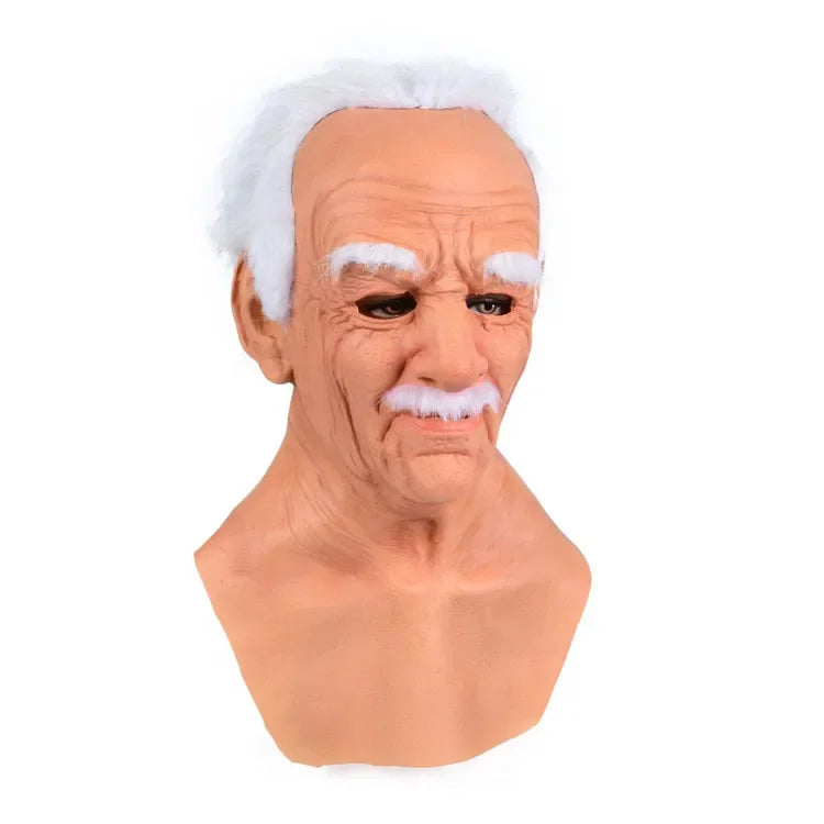 Various Styles Old Man Woman Adult Mask,Halloween Party Latex Mask,Elder Man Headgear for Masquerade Realistic Headgear Cosplay