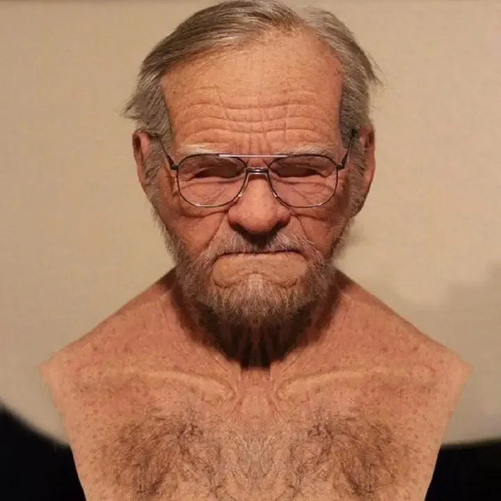 Various Styles Old Man Woman Adult Mask,Halloween Party Latex Mask,Elder Man Headgear for Masquerade Realistic Headgear Cosplay