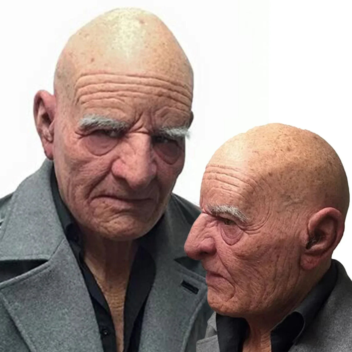 Various Styles Old Man Woman Adult Mask,Halloween Party Latex Mask,Elder Man Headgear for Masquerade Realistic Headgear Cosplay
